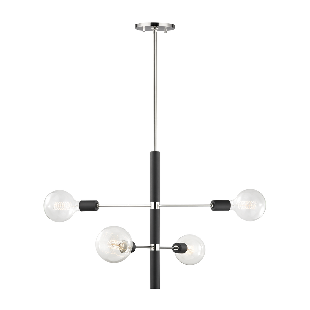 Astrid 4 Light Chandelier-Mitzi-HVL-H178804-PN/BK-ChandeliersPolished Nickel/Black-2-France and Son