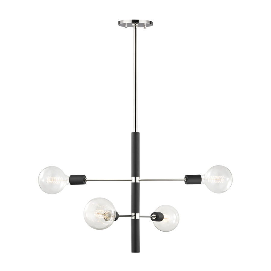 Astrid 4 Light Chandelier-Mitzi-HVL-H178804-PN/BK-ChandeliersPolished Nickel/Black-2-France and Son