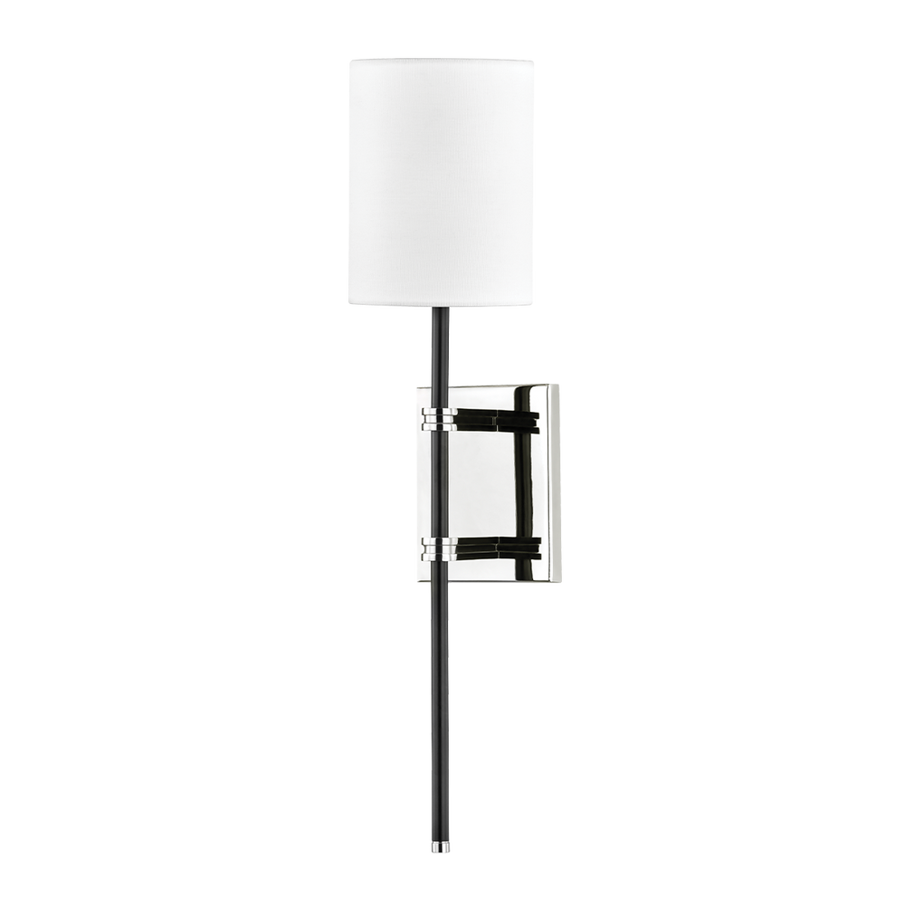 Denise 1 Light Wall Sconce-Mitzi-HVL-H547101-PN/BK-Outdoor Wall SconcesPolished Nickel / Black-2-France and Son