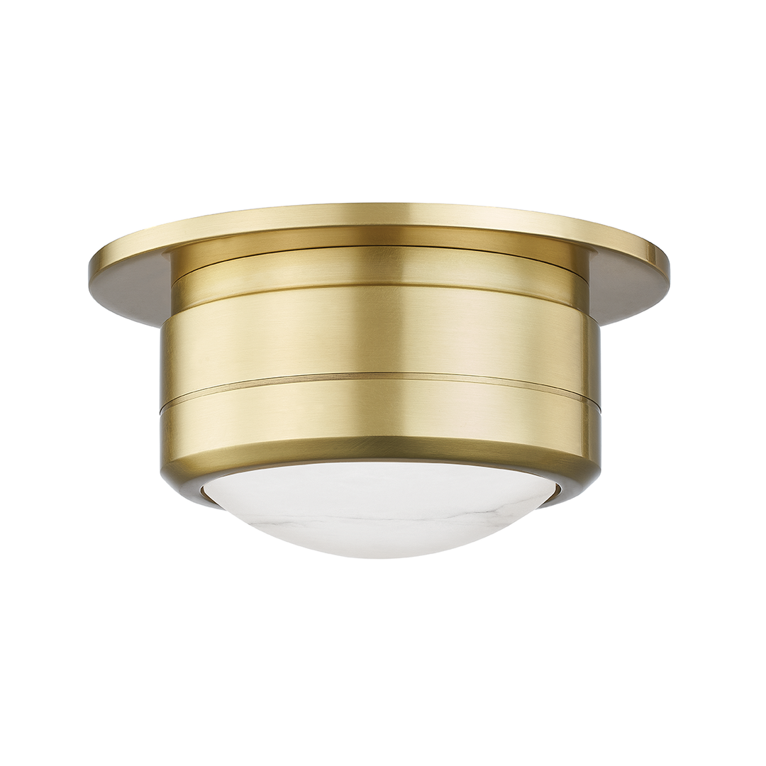 Greenport Small Flush Mount-Hudson Valley-HVL-8007-AGB-Flush MountsAged Brass-1-France and Son