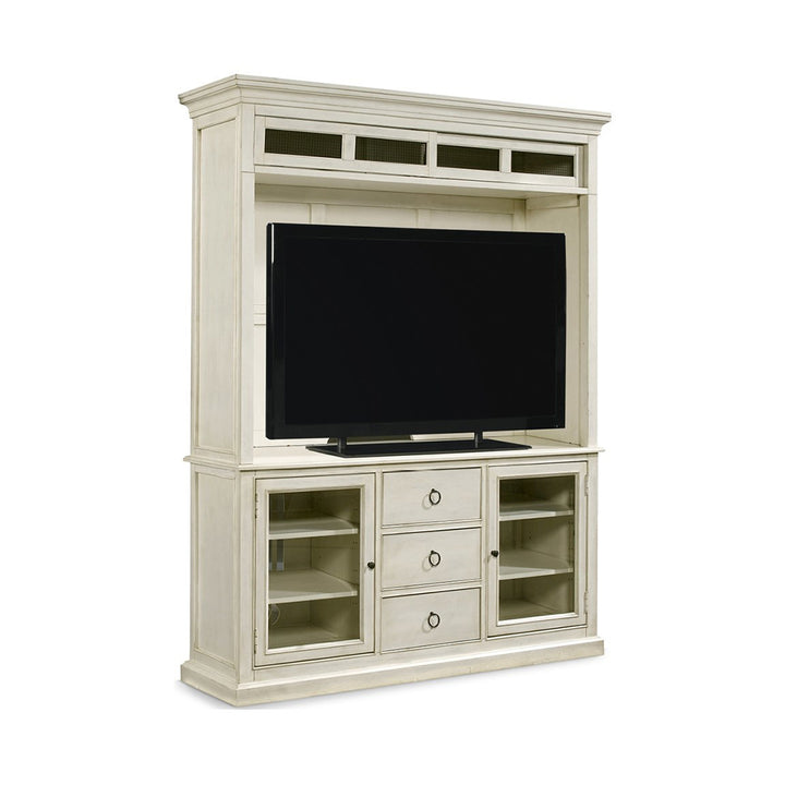 Summer Hill Collection - Home Entertainment Console with Hutch-Universal Furniture-UNIV-987968C-Media Storage / TV StandsCotton Cream-1-France and Son