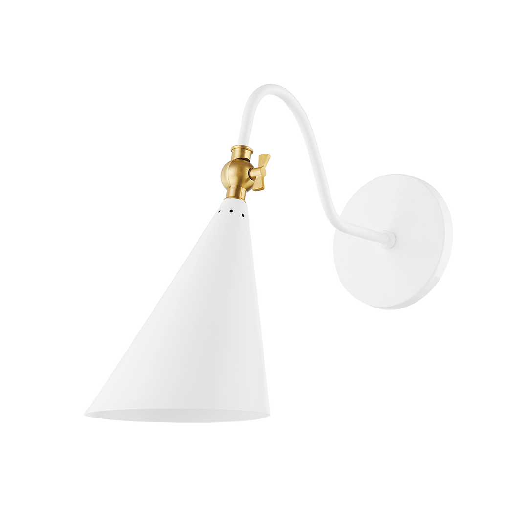 Lupe 1 Light Wall Sconce-Mitzi-HVL-H285101-AGB/SWH-Outdoor Wall SconcesAged Brass / Soft White-3-France and Son