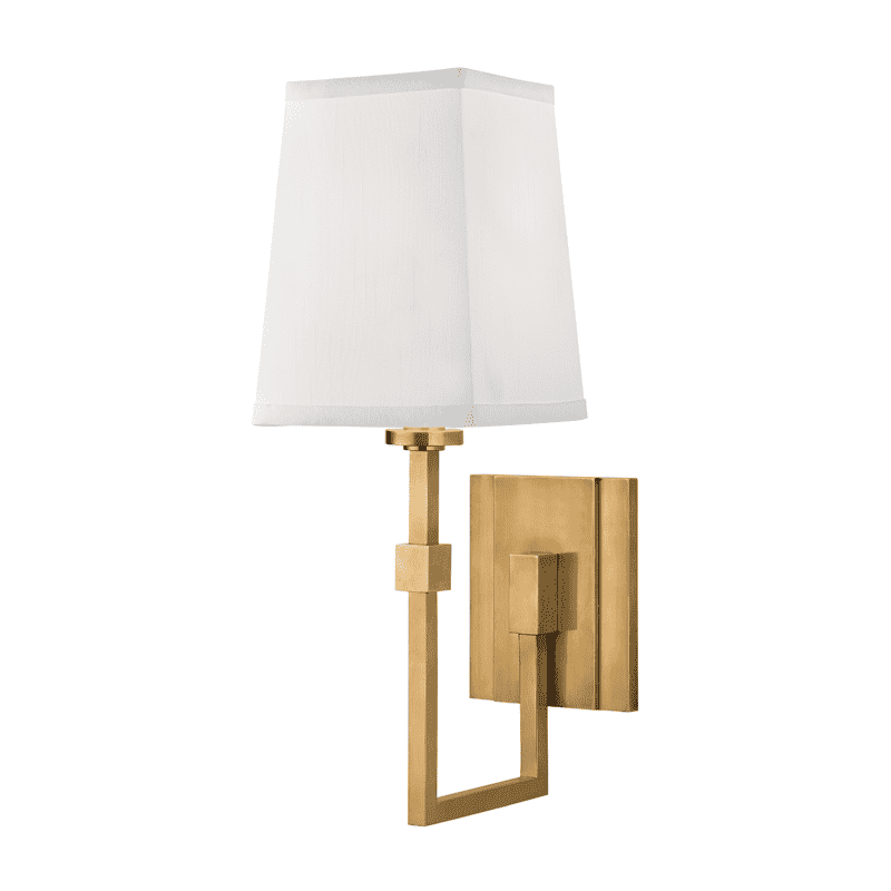 Fletcher 1 Light Wall Sconce-Hudson Valley-HVL-1361-AGB-Wall LightingAged Brass-1-France and Son