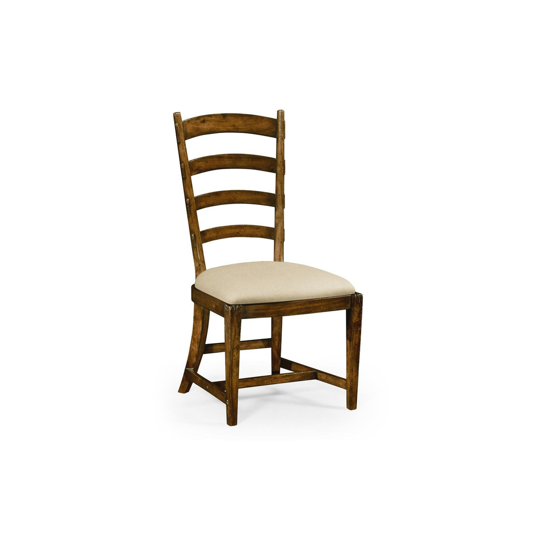 French Ladderback Style Carver Side Chair-Jonathan Charles-JCHARLES-494774-SC-WAL-F400-Dining ChairsF400-1-France and Son