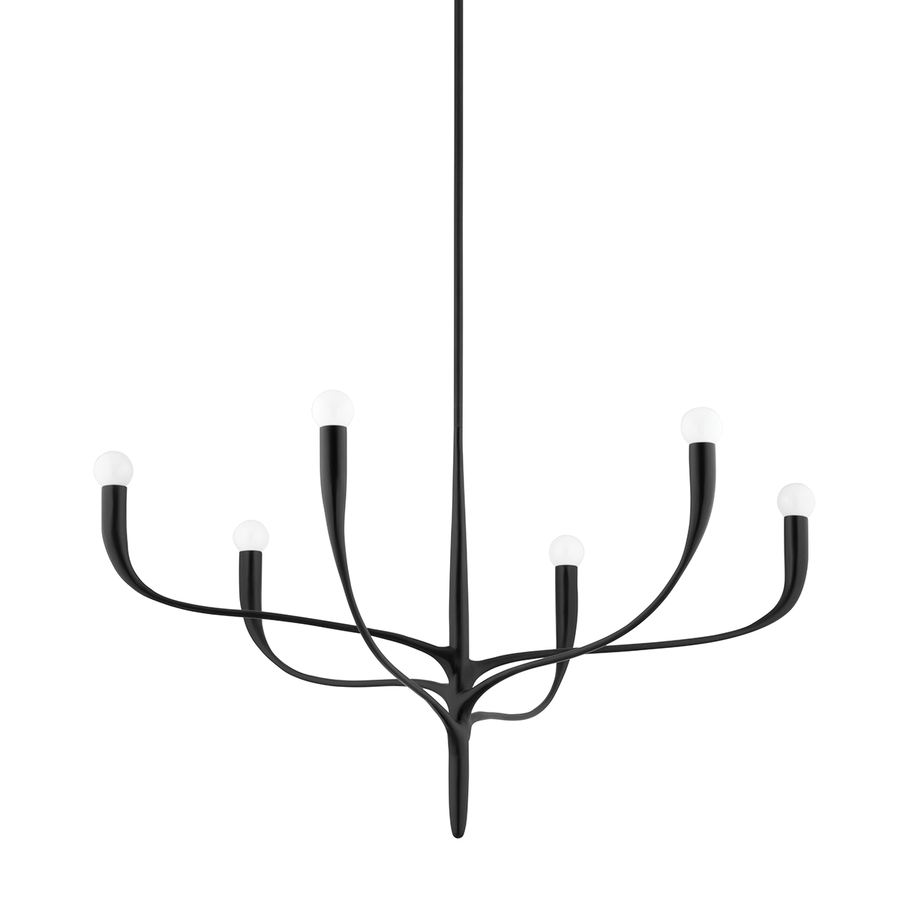 Labra 6 Light Chandelier-Hudson Valley-HVL-9606-AI-ChandeliersAged Iron-1-France and Son