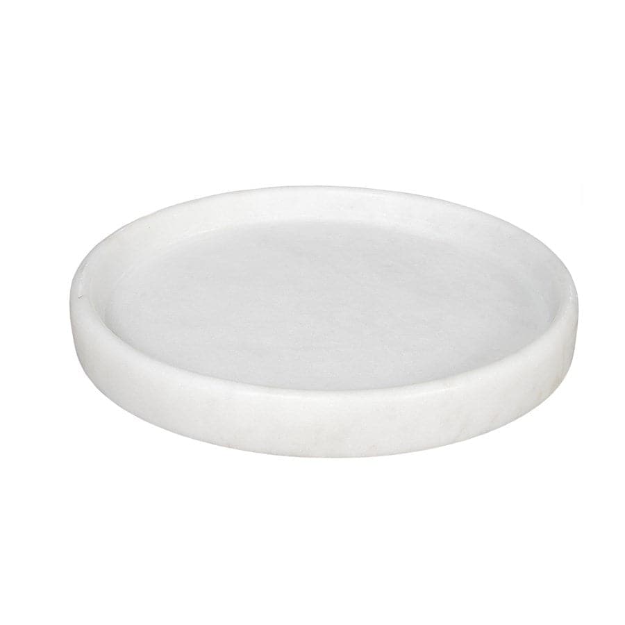 Round Tray, White Stone-Noir-NOIR-AC138-16-Trays16"-1-France and Son