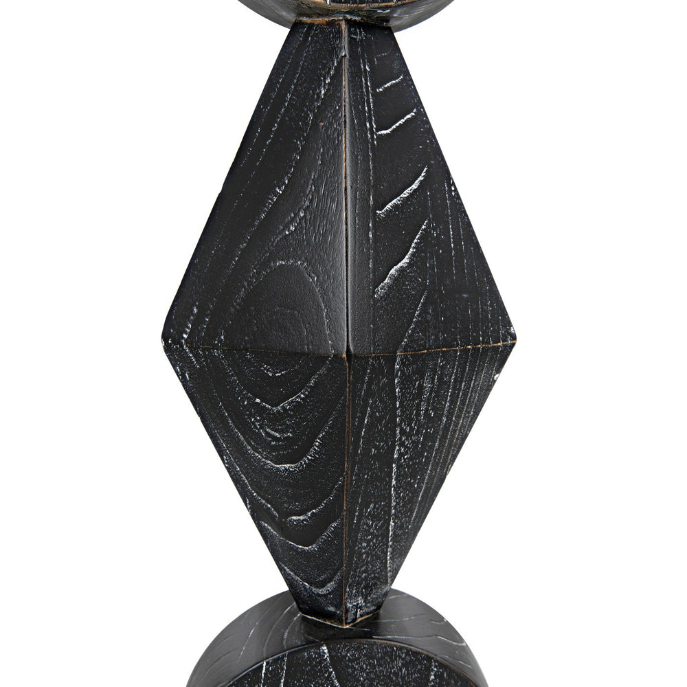 Totem Sculpture - Cinder Black-Noir-NOIR-AC151CB-Decorative Objects-2-France and Son