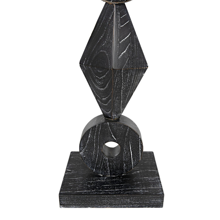 Totem Sculpture - Cinder Black-Noir-NOIR-AC151CB-Decorative Objects-6-France and Son