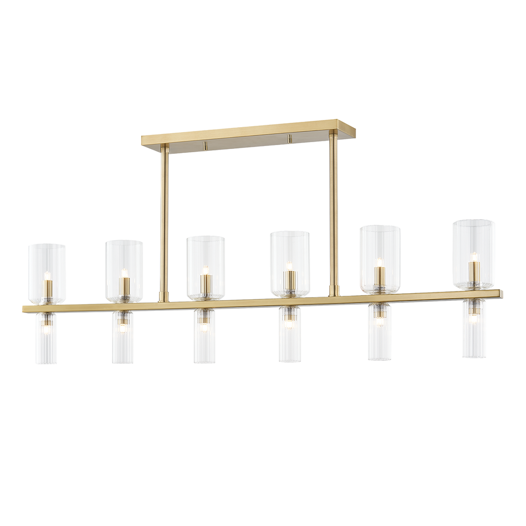 Tabitha 12 Light Linear Chandelier-Mitzi-HVL-H384912-AGB-ChandeliersAged Brass-1-France and Son