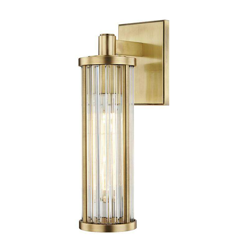 Marley 1 Light Wall Sconce-Hudson Valley-HVL-9121-AGB-Wall LightingAged Brass-1-France and Son
