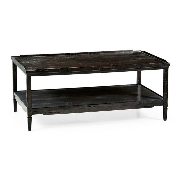 Casual Distressed Coffee Table-Jonathan Charles-JCHARLES-491021-CFW-Coffee TablesCountry Walnut-20-France and Son
