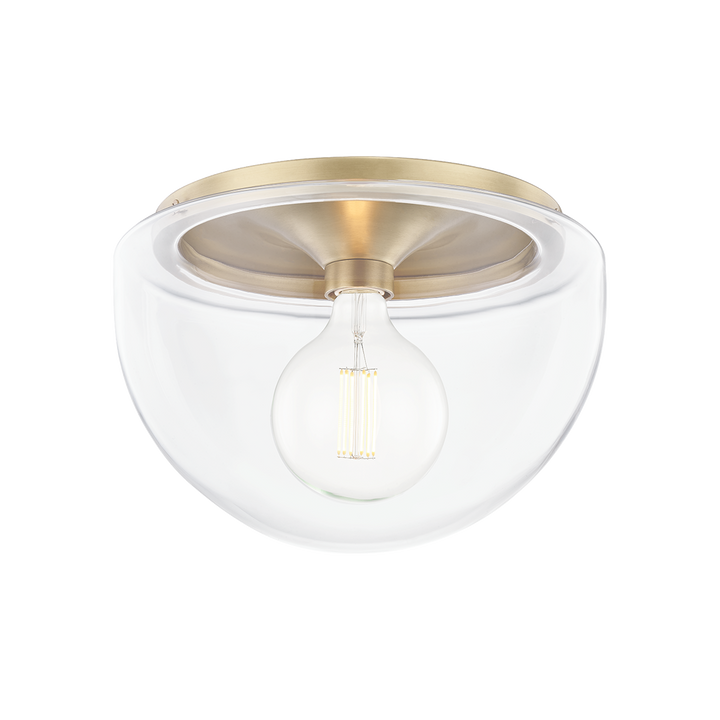 Grace 1 Light Large Flush Mount-Mitzi-HVL-H284501L-AGB-ChandeliersAged Brass-1-France and Son