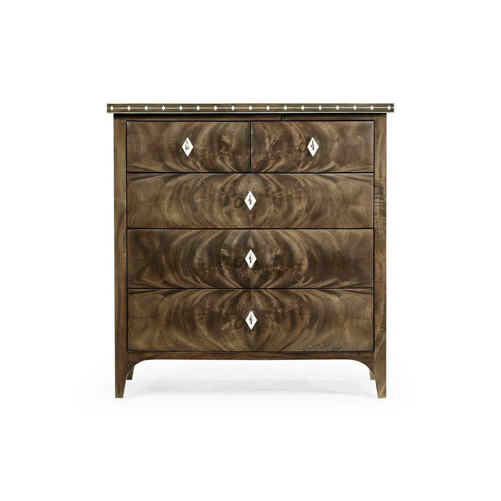Small Bleached Mahogany Chest of Drawers with Bone Inlay-Jonathan Charles-JCHARLES-495832-MBL-Dressers-2-France and Son