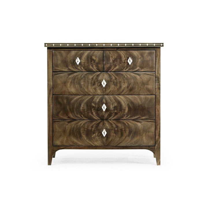 Small Bleached Mahogany Chest of Drawers with Bone Inlay-Jonathan Charles-JCHARLES-495832-MBL-Dressers-2-France and Son