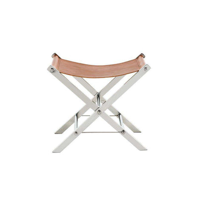 Ryder Stool - Stainless Steel - Tan Leather-Sunpan-SUNPAN-102089-Stools & Ottomans-3-France and Son