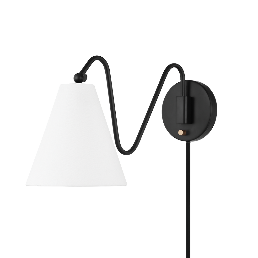 Onda 1 Light Portable Wall Sconce-Mitzi-HVL-HL699101-SBK-Table LampsSoft Black-2-France and Son