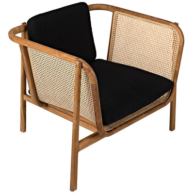 Balin Chair With Caning-Noir-NOIR-AE-128T-Lounge Chairs-4-France and Son