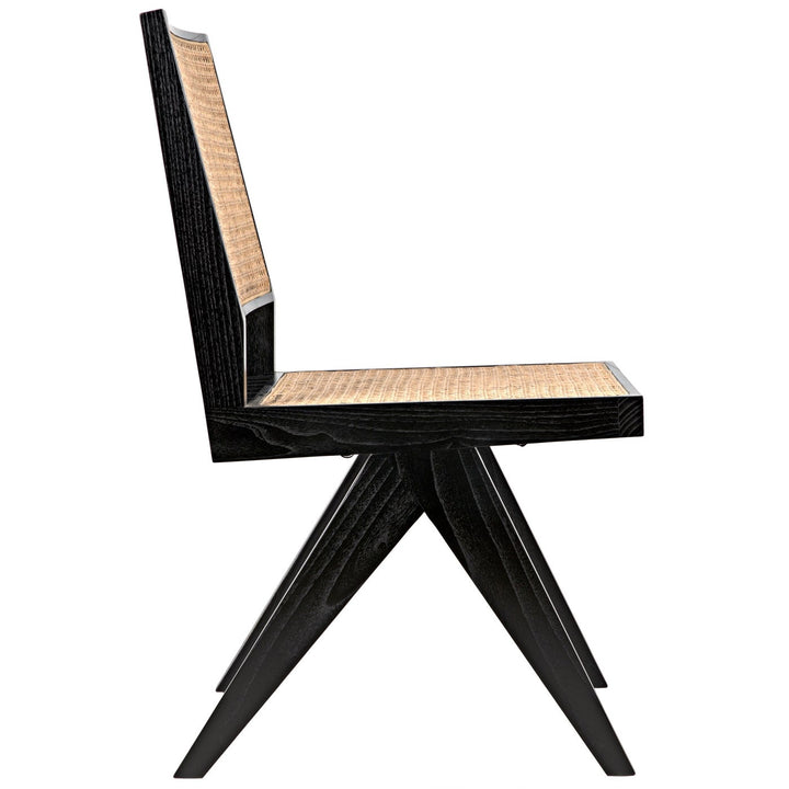 Joseph Side Chair - Charcoal Black-Noir-NOIR-AE-129CHB-Dining Chairs-4-France and Son