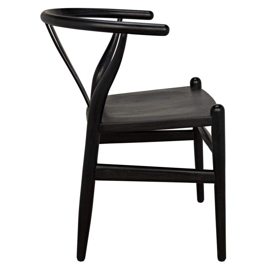 Zola Chair, Charcoal Black-Noir-NOIR-AE-13CHB-Dining Chairs-5-France and Son