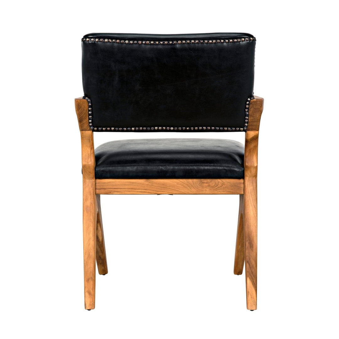 Dolores Chair - Teak With Leather-Noir-NOIR-AE-147T-Lounge Chairs-5-France and Son