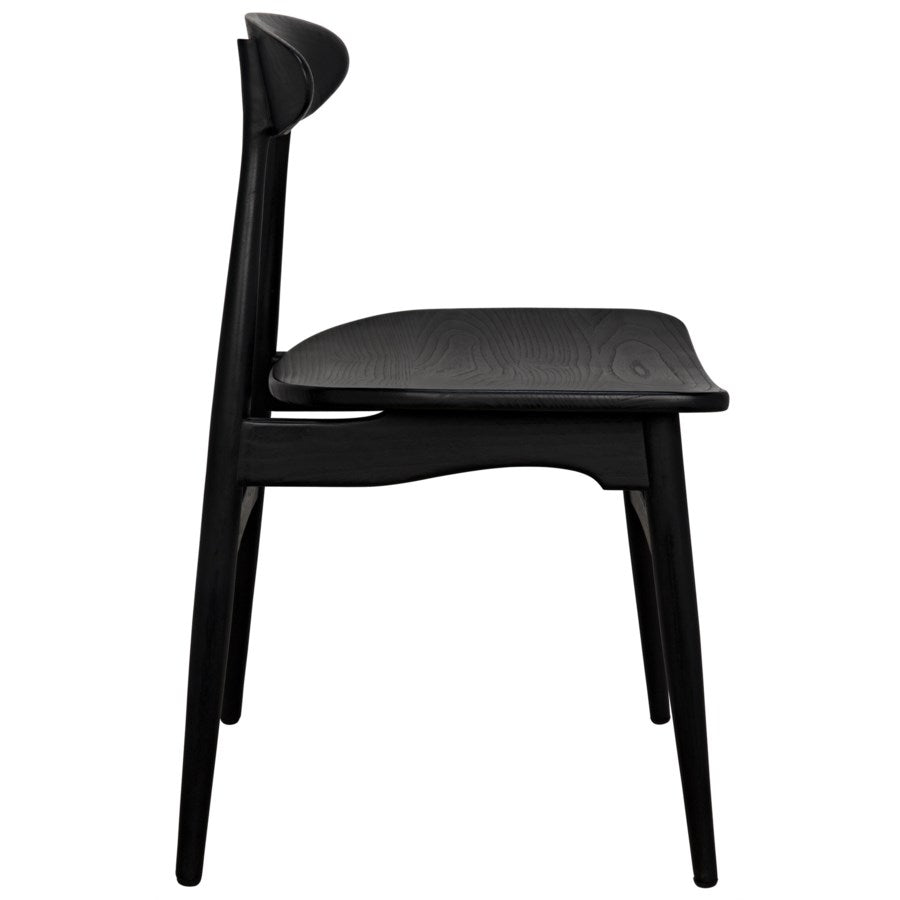 Surf Chair, Charcoal Black-Noir-NOIR-AE-15CHB-Dining Chairs-3-France and Son