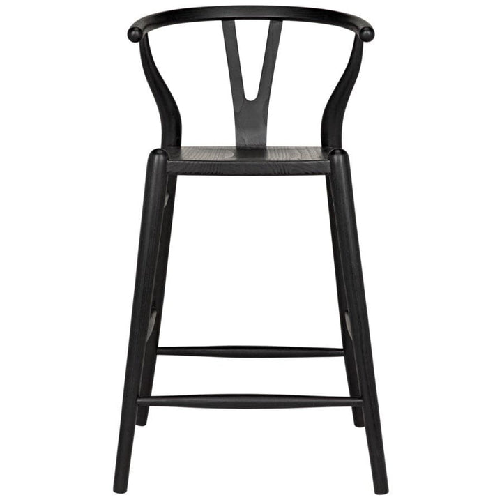 Zola Counter Stool, Charcoal Black-Noir-NOIR-AE-16CHBS-Bar Stools-5-France and Son