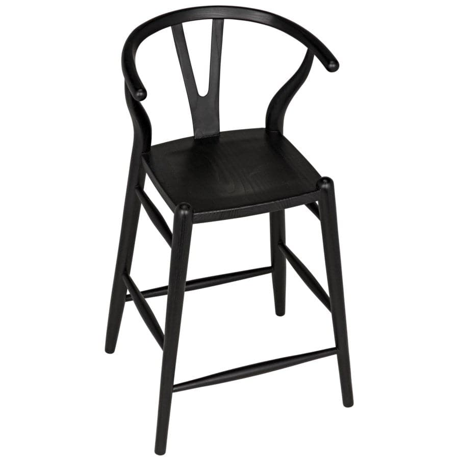 Zola Counter Stool, Charcoal Black-Noir-NOIR-AE-16CHBS-Bar Stools-1-France and Son