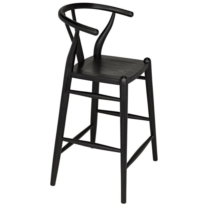 Zola Counter Stool, Charcoal Black-Noir-NOIR-AE-16CHBS-Bar Stools-3-France and Son