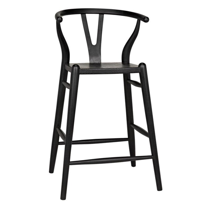 Zola Counter Stool, Charcoal Black-Noir-NOIR-AE-16CHBS-Bar Stools-2-France and Son