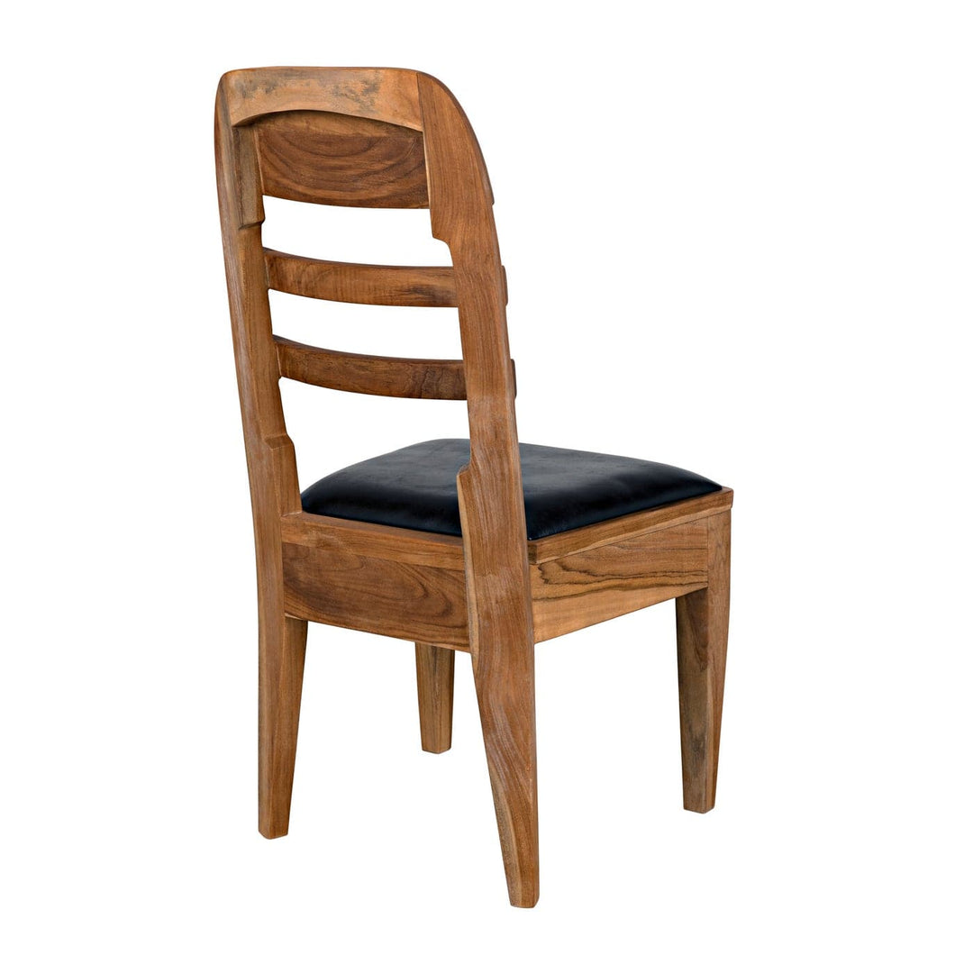 Laila Chair - Teak With Leather-Noir-NOIR-AE-172T-Dining Chairs-6-France and Son