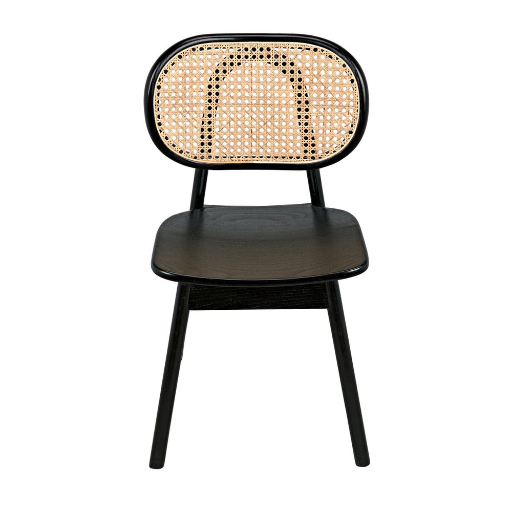 Brahms Chair - Charcoal Black with Caning-Noir-NOIR-AE-200CHB-Dining Chairs-2-France and Son