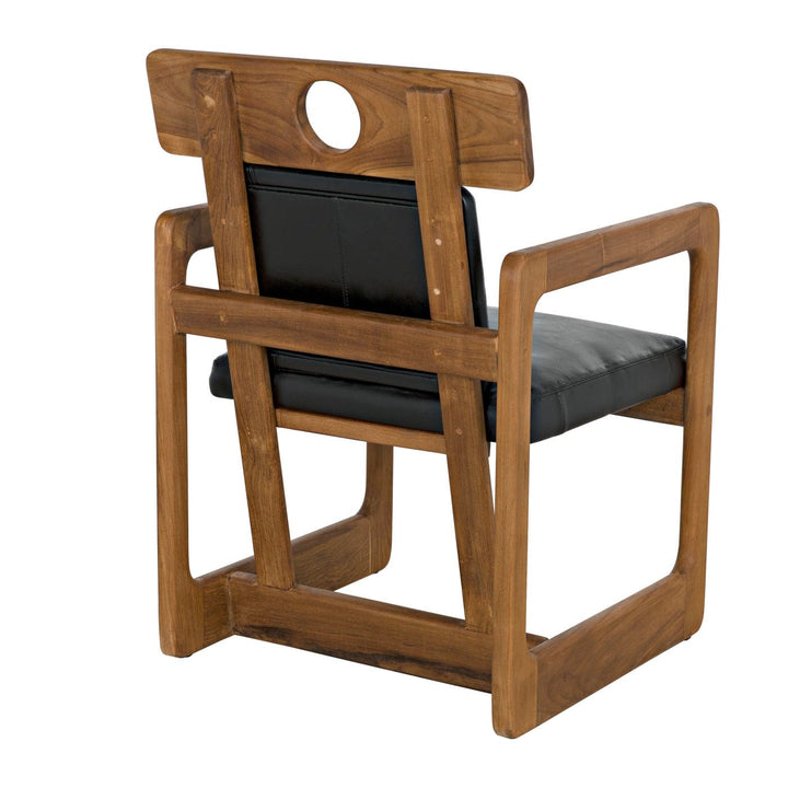Buraco Arm Chair - Teak-Noir-NOIR-AE-223T-Dining Chairs-4-France and Son