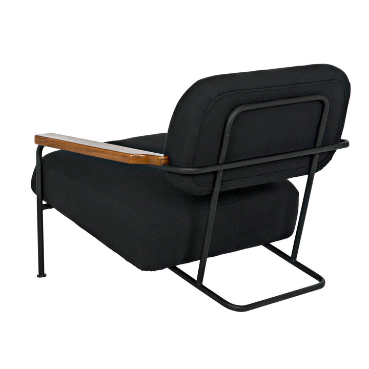 Zeus Chair - Black Fabric-Noir-NOIR-AE-229-Lounge Chairs-4-France and Son