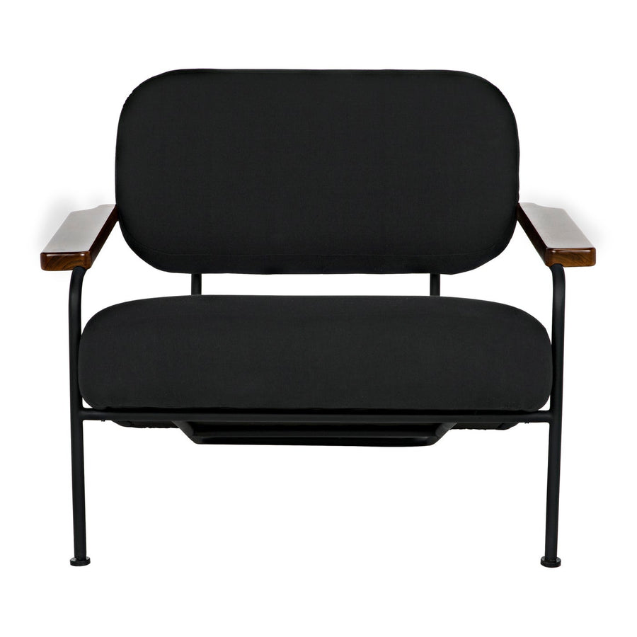 Zeus Chair - Black Fabric-Noir-NOIR-AE-229-Lounge Chairs-2-France and Son