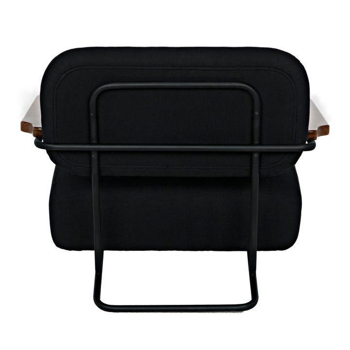 Zeus Chair - Black Fabric-Noir-NOIR-AE-229-Lounge Chairs-3-France and Son