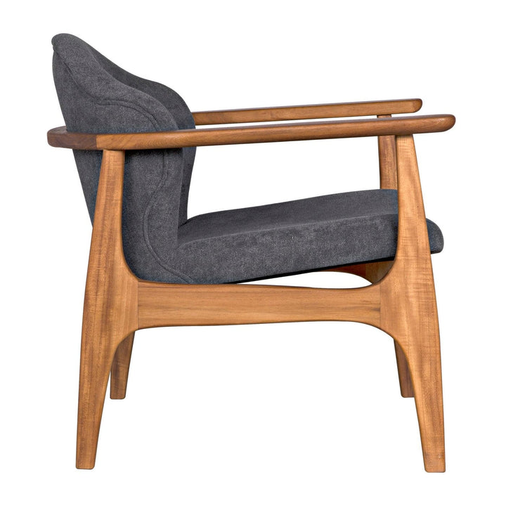 Vittorio Chair-Noir-NOIR-AE-231G-Lounge ChairsGrey Fabric-3-France and Son