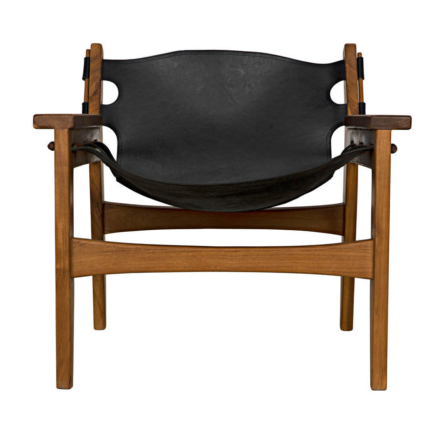 Nomo Chair, Teak with Leather-Noir-NOIR-AE-235T-Lounge Chairs-1-France and Son