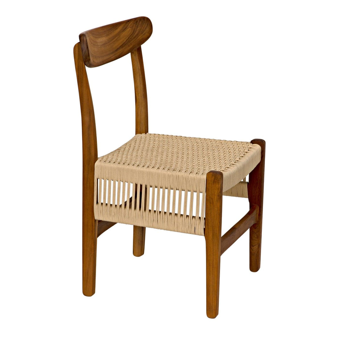 Shagira Chair - Teak with Woven Rope-Noir-NOIR-AE-236T-Lounge Chairs-4-France and Son