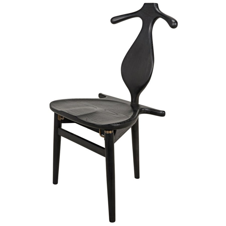 Figaro Chair with Jewelry Box, Charcoal Black-Noir-NOIR-AE-37CHB-Dining Chairs-5-France and Son