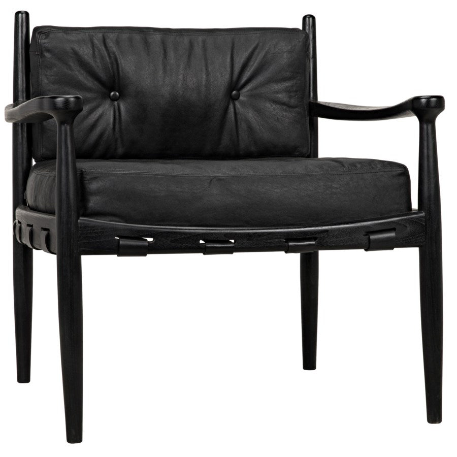 Fogel Lounge Chair-Noir-NOIR-AE-42CHB-Lounge Chairs-2-France and Son