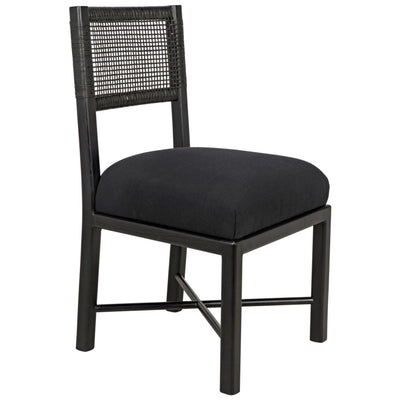 Lobos Chair, Charcoal Black-Noir-NOIR-AE-46CHB-Dining Chairs-1-France and Son