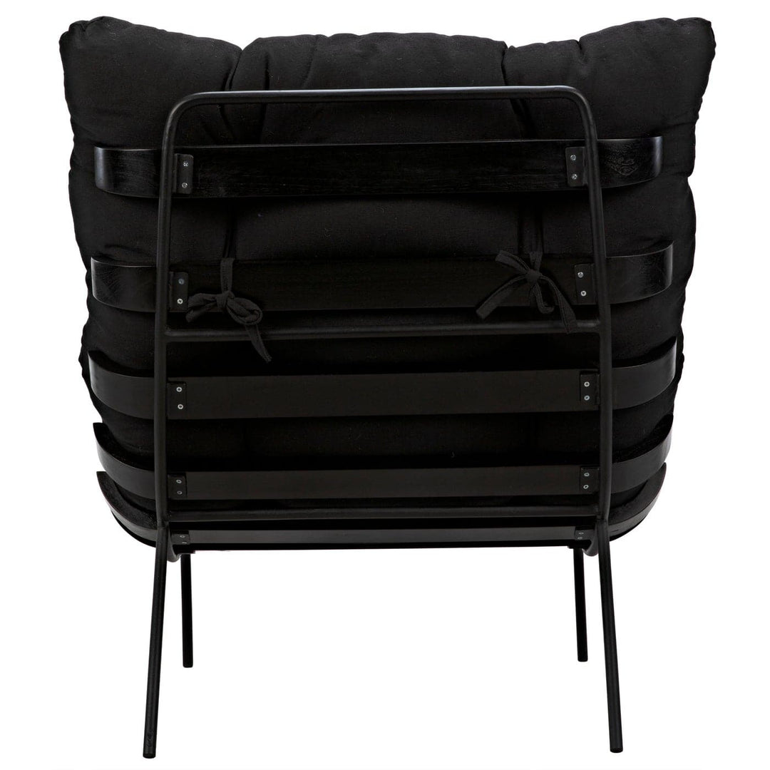 Hanzo Chair with Steel Legs - Charcoal Black-Noir-NOIR-AE-85CHB-Lounge Chairs-4-France and Son