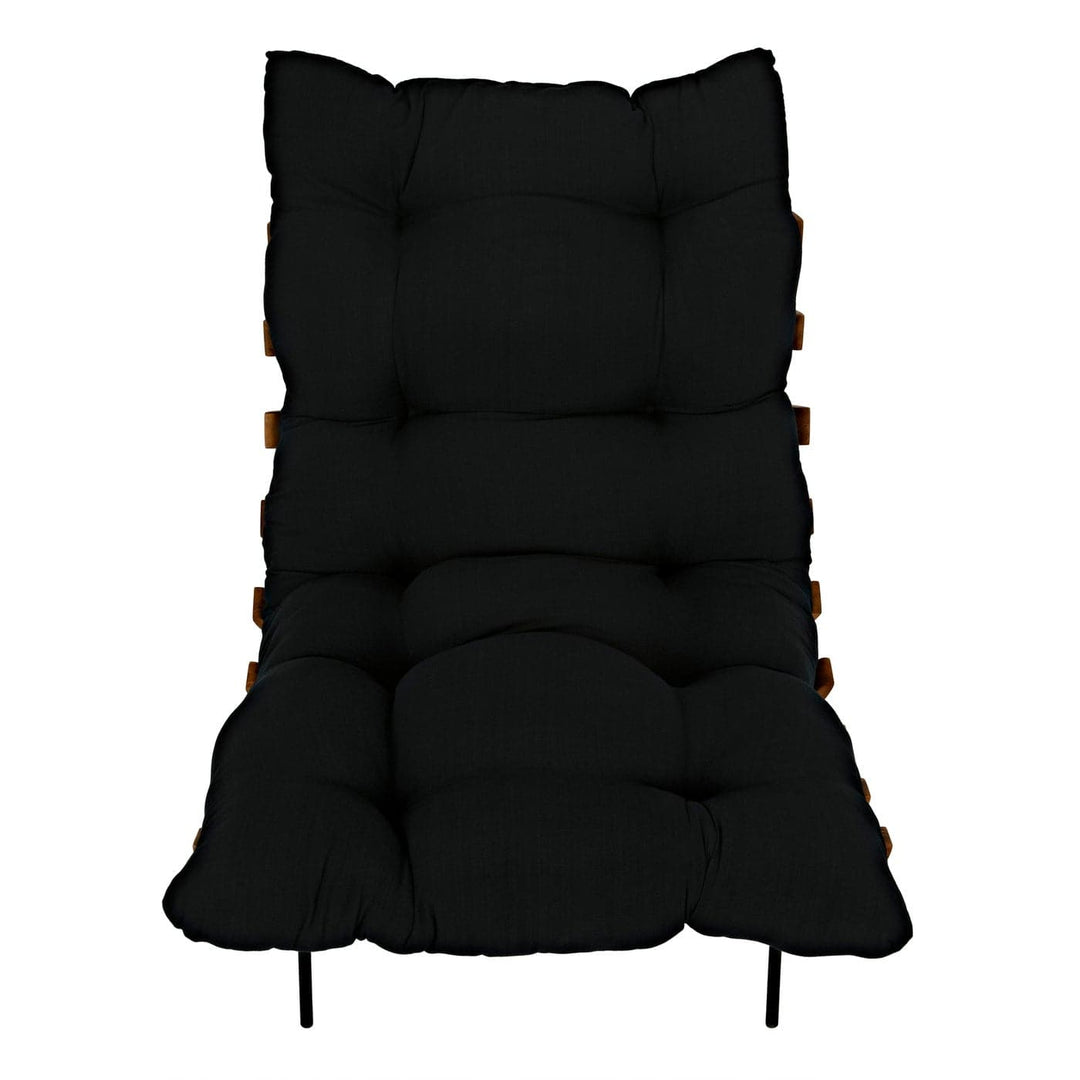 Hanzo Chair with Steel Legs - Teak-Noir-NOIR-AE-85T-Lounge Chairs-2-France and Son