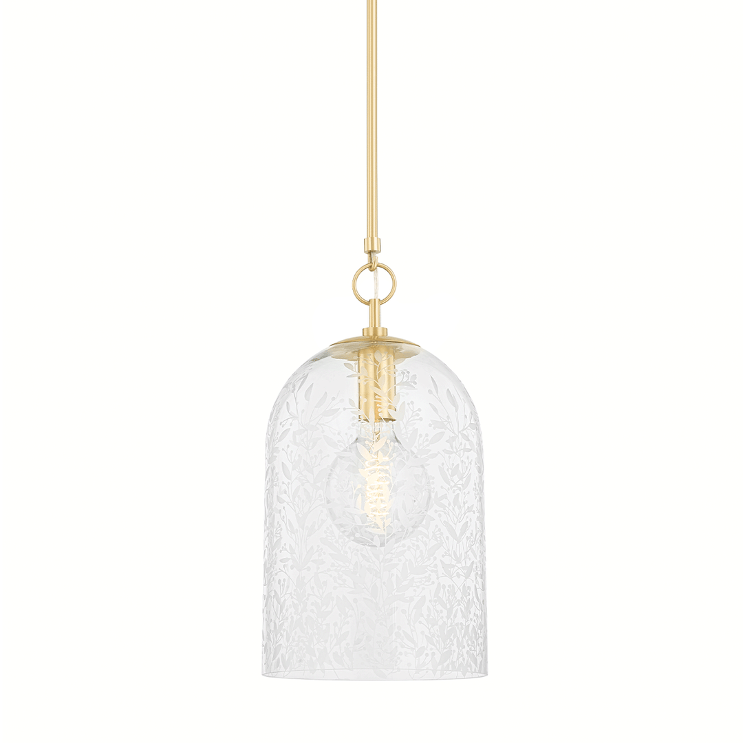 Belleville 1 Light Pendant - Small-Hudson Valley-HVL-7510-AGB-PendantsAged Brass-1-France and Son