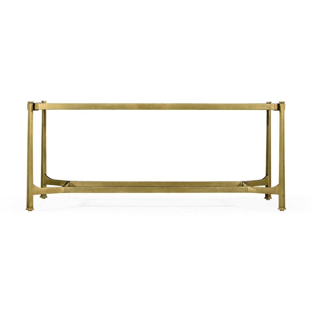 Églomisé & Iron Rectangular Coffee Table-Jonathan Charles-JCHARLES-494144-G-GES-Coffee TablesGold-7-France and Son