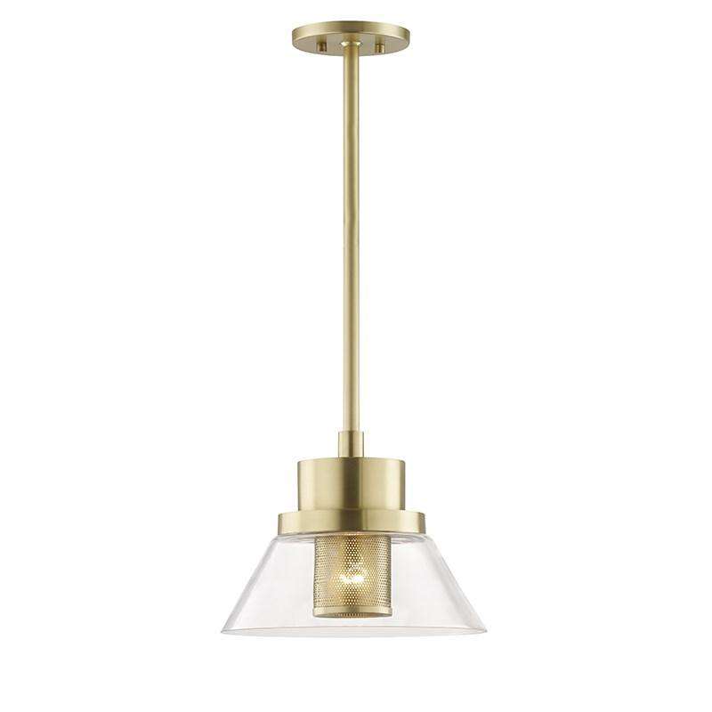 Paoli 1 Light Small Pendant-Hudson Valley-HVL-4031-AGB-PendantsAged Brass-1-France and Son