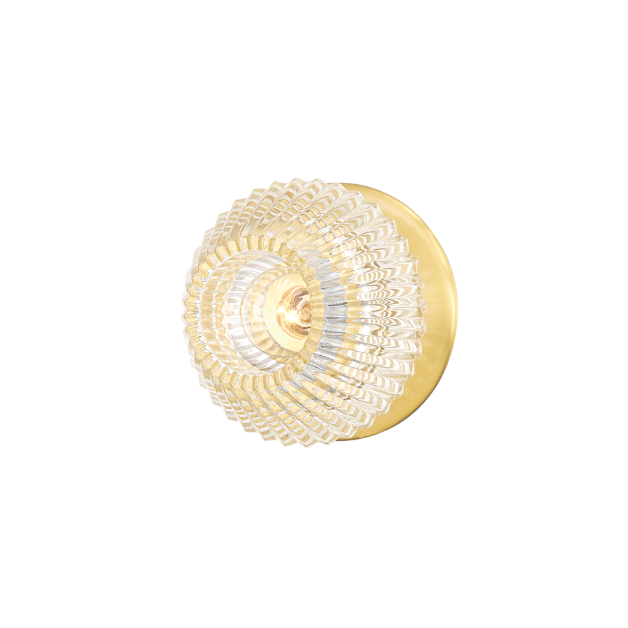 Barclay 1 Light Wall Sconce-Hudson Valley-HVL-6141-AGB-Outdoor Wall SconcesAged Brass-1-France and Son