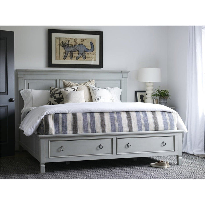 Summer Hill Collection - Storage Bed-Universal Furniture-UNIV-987260SB-BedsKing-Cotton Cream-3-France and Son