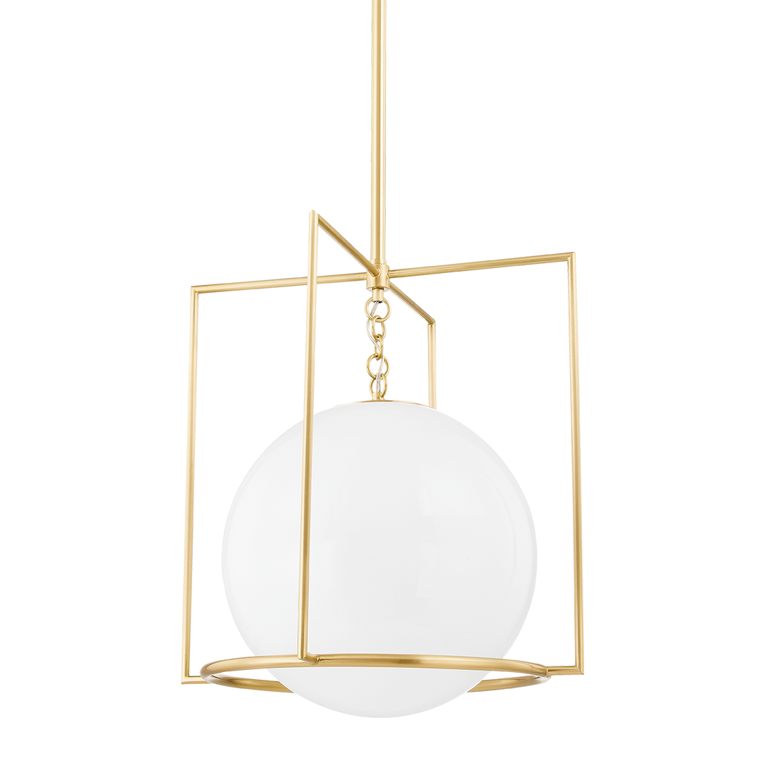 Frankie 1 Light Large Pendant-Mitzi-HVL-H648701L-AGB-Pendants-1-France and Son