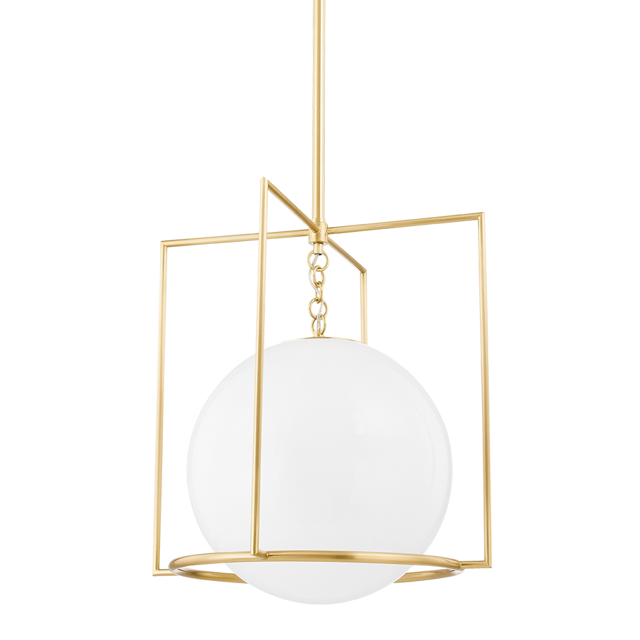 Frankie 1 Light Large Pendant-Mitzi-HVL-H648701L-AGB-Pendants-1-France and Son